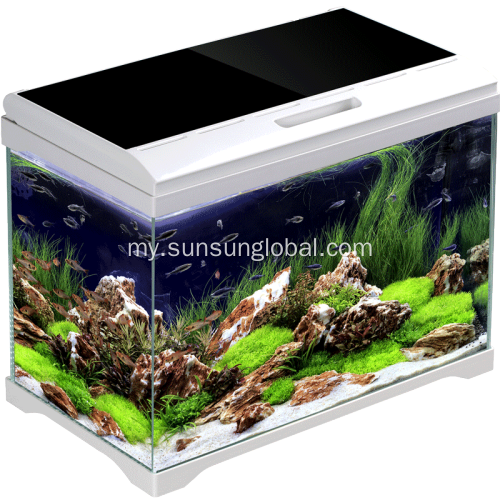 Sunsun သေးငယ်သော မှန်စားပွဲစားပွဲ Aquarium Foldable Fish Tank